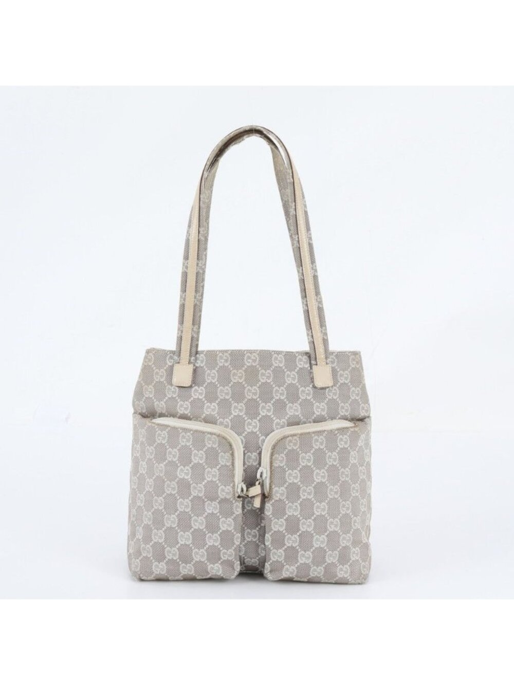 Gucci GG Canvas Leather Tote Bag Shoulder